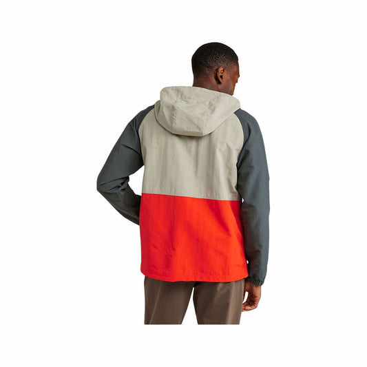 Color swatch for L.L.Bean Men's Mountain Classic Colorblock Anorak Jacket in Fad Olv Gold Ash