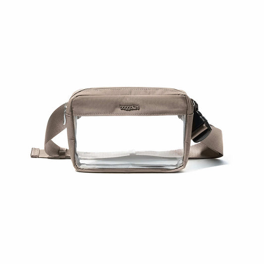 Color swatch for Baggallini Clear Stadium Belt Bag in Black B