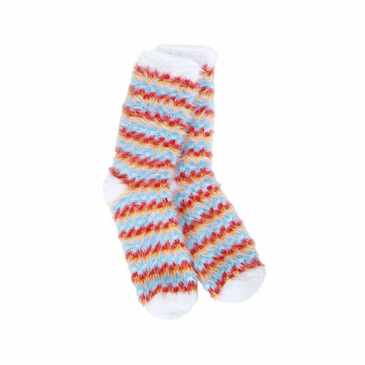 World's Softest Women's Feather Mini Crew Socks Whimsical Chk