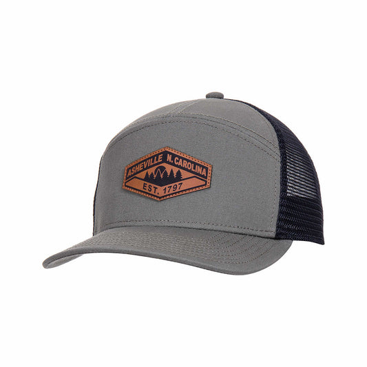Asheville NC Patch Hopback Hat Olive Blk