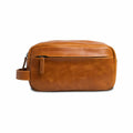 Andar Oxford Leather Dopp Kit  Camel Tan