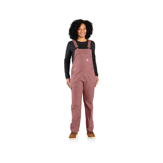 Women's Rugged Flex Loose Fit Canvas Overalls Rose Tint