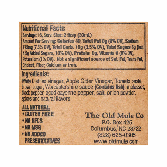 Old Mule Vinegar BBQ Sauce