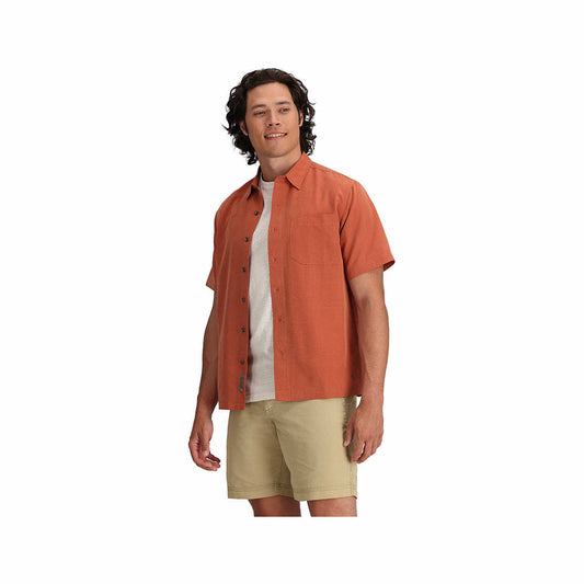 Men's Desert Pucker Dry Short Sleeve Shirt Baked Clay