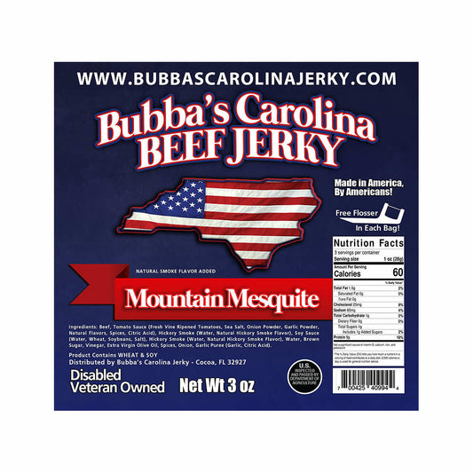 Bubba's Carolina Jerky Mountain Mesquite Beef Jerky