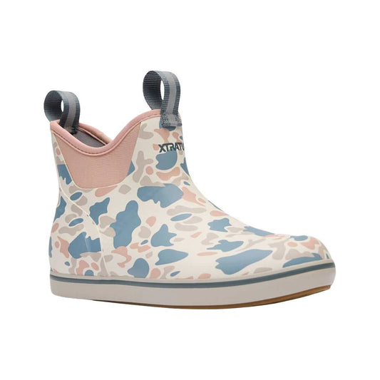 XTRATUF Women's 6-Inch Ankle Deck Boots Ivory Duckcamo