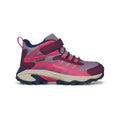 Merrell Youth Moab Speed Mid 2 A/C Waterproof Boots, Berry Navy, alternate view 1