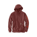 Men's Re-Engineered Relaxed Fit Midweight Garment Dyed French Terry Graphic Sweatshirt Dark Spice Red