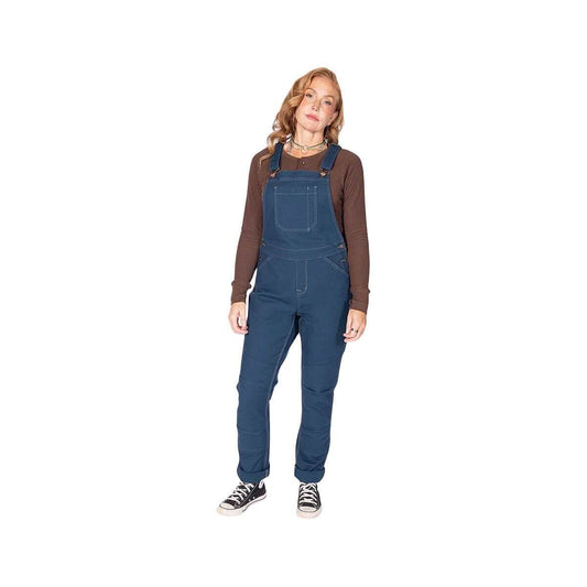Dovetail Workwear Women's Go To Stretch Canvas Overalls Atlanticblue
