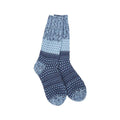 World's Softest Women's Gallery Textured Crew Socks Peacoat Multi