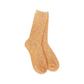 World's Softest Women's Cotton Slub Marled Crew Socks Orange
