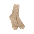 World's Softest Women's Ragg Feather Crew Socks Mocca