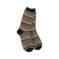 World's Softest Women's Weekend Boho Crew Socks Black Stripe