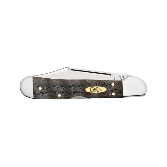 Color swatch for Smooth Black Curly Oak Wood Mini CopperLock Knife in Black Curly Oak