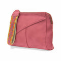 Joy Susan Gigi Crossbody Bag with Woven Wristlet Strap Pink Punch