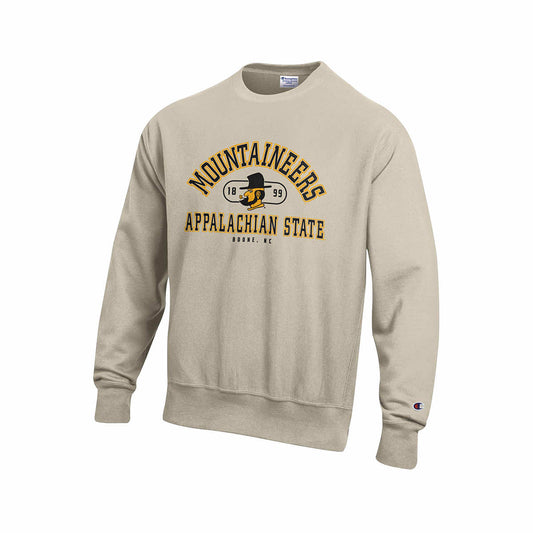 Appalachian State Reverse Weave Crew Sweatshirt Oatmeal Heather
