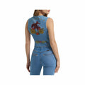 Wrangler Women's Lainey Wilson Blue Denim Vest, alternate view 6