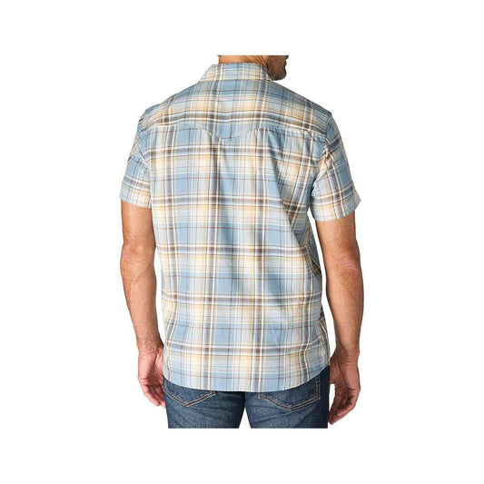 Color swatch for Carhartt Men's Montana Bozeman Relaxed Short Sleeve Plaid Shirt in Rolling Thunder