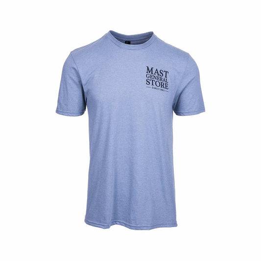 Hintz Mast General Store Wise Black Bear Great Smoky Mountains Short Sleeve T-Shirt Flint Blue Htr
