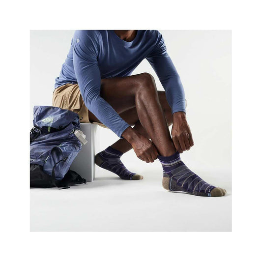 Smartwool Men's Hike Pattern Ankle Socks Nightfall Blue