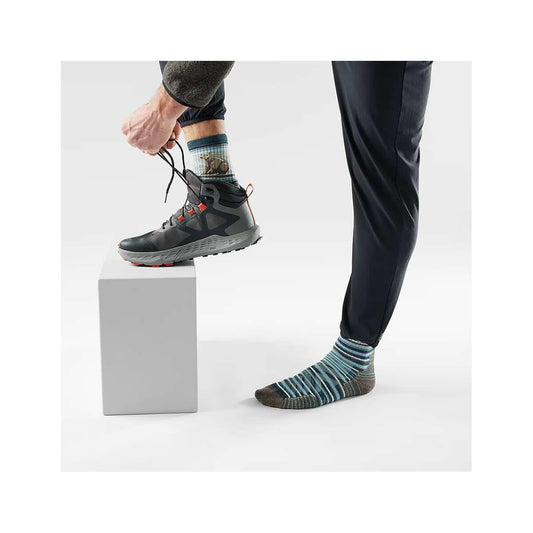 Color swatch for Smartwool Men's Hike Bear Stripe Mid Crew Socks in Twilight Blue