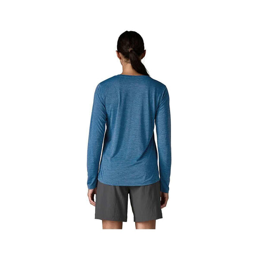 Color swatch for Patagonia Women's Long-Sleeved Capilene Cool Daily Shirt - Fitz Roy Nimbus in Light Aquatic Blue