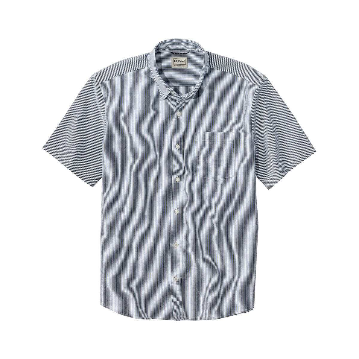 L.L.Bean Men's Comfort Stretch Performance Seersucker Short Sleeve Shirt L.L.Bean Men's Comfort Stretch Performance Seersucker Short Sleeve Shirt
