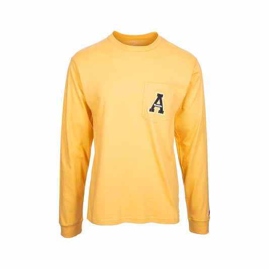 Appalachian State Wordmark Long Sleeve Pocket T-Shirt Varsity Gold