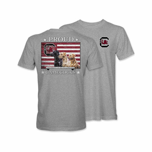 Eat More Tees Proud Gamecock Short Sleeve T-Shirt Sport Grey