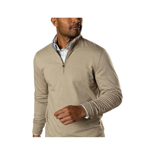 Duck Head Men's Dunmore Quarter- Zip Long Sleeve Pullover  Clay Heather