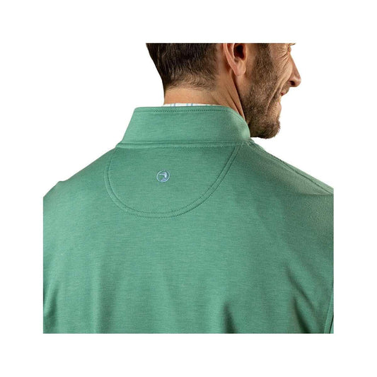 Duck Head Men's Dunmore Quarter- Zip Long Sleeve Pullover  Aspen Green Htr