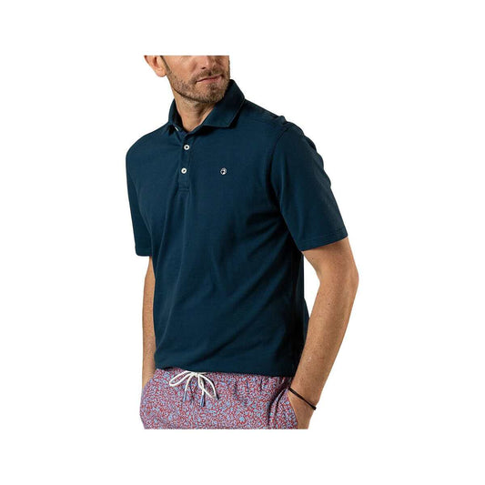 Duck Head Men's Hanover Pima Cotton Pique Polo Shirt Mallard Blue