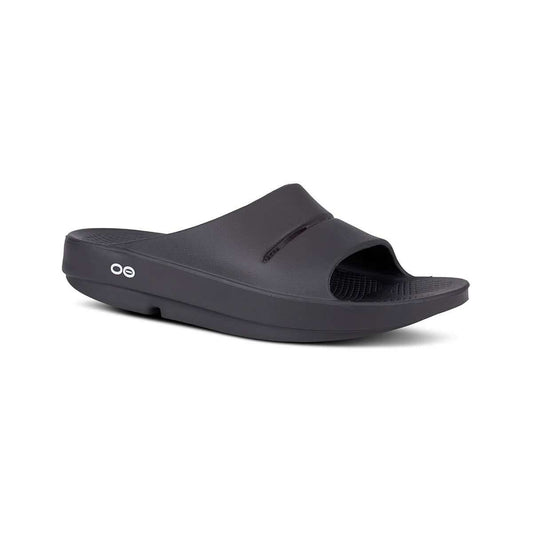 OOFOS Women's OOahh Luxe Slide Sandals Black