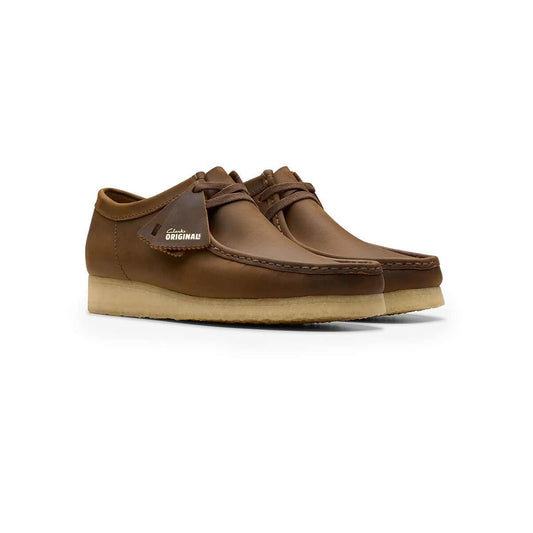 Men's Wallabe Leather Moccasin Shoes Beeswax