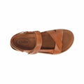 Taos Footwear Women's Sideways Sandals, Caramel, alternate view 3