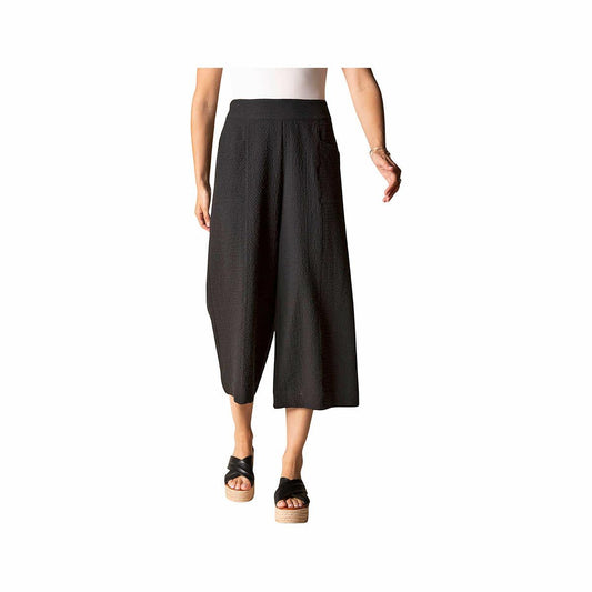 Color swatch for Habitat Women's Crinkle Crepe Aria Capri Pants in Black