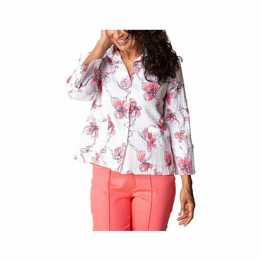 Habitat Women's Wildflower Ruched Collar Swing Jacket Coral