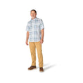 Carhartt Men's Fort Loose Short Sleeve Plaid Shirt  Blue Aura
