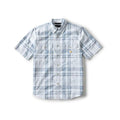 Carhartt Men's Fort Loose Short Sleeve Plaid Shirt  Blue Aura