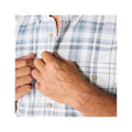 Carhartt Men's Fort Loose Short Sleeve Plaid Shirt - Tall  Blue Aura