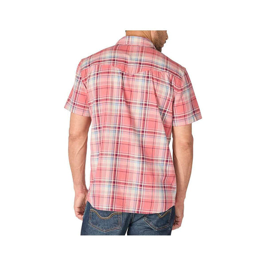 Carhartt Men's Montana Bozeman Relaxed Short Sleeve Plaid Shirt - Tall Light Amber
