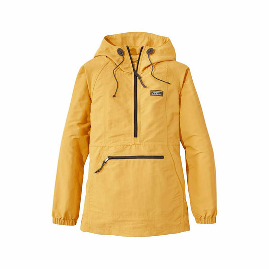 L.L.Bean Women's Mountain Classic Anorak Jacket - Curvy Field Gold