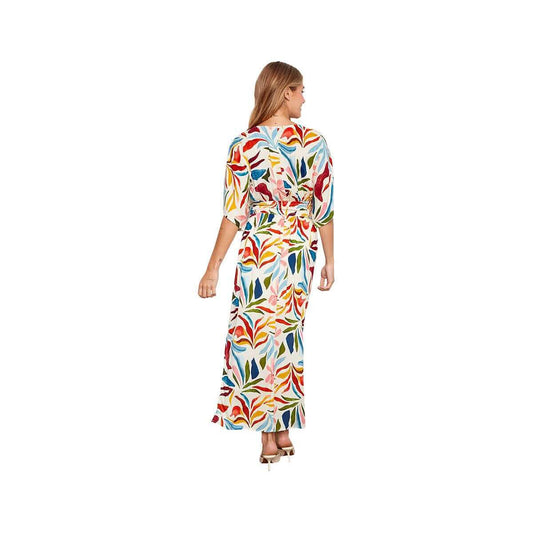Color swatch for Charlie B Women's Printed Dolman Short Sleeve Maxi Fake Wrap Dress in Paisley