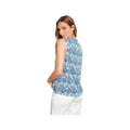 Charlie B Women's Printed Ruffle Neck Sleeveless Top  Mosaic P