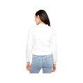 Charlie B Women's Fringe Edges Colored Twill Jacket, White, alternate view 2