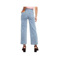 Charlie B Women's All Over Floral Embroidered Wide Leg Stretch Denim Pants, Light Blue, alternate view 1
