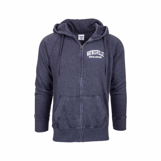 Bay Pointe Waynesville Burnwash Full Zip Hoodie Charcoal