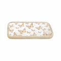 WT Collection Butterfly Enamel Oval Tray Large