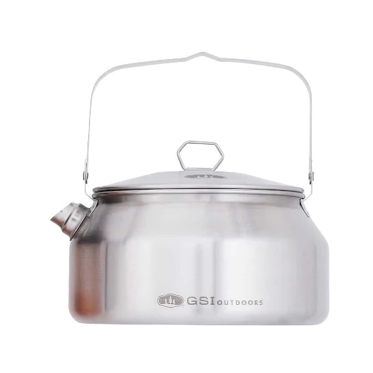kettle outdoor Bulin Camping Kettle, 2.2L Large Portable Stovetop Camp Tea Coffee Pot or cooking Glacier Stainless 1 Liter Tea