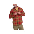 Howler Brothers Men's Harker`s Kempton Long Sleeve Plaid Flannel Shirt, Brick